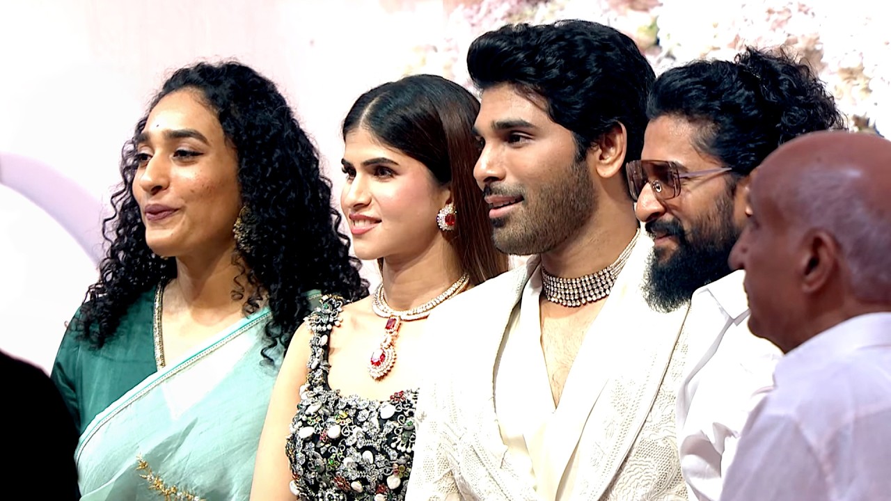 Natural Star Nani With Wife Anjana Attend Allu Sirish & Nayanika Pre-Wedding Reception