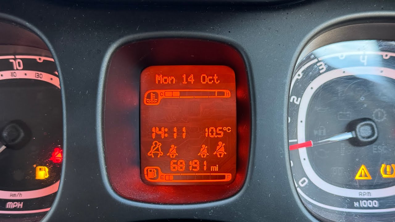 Fiat Panda Clock Settings. How to set the time and date in a Fiat Panda