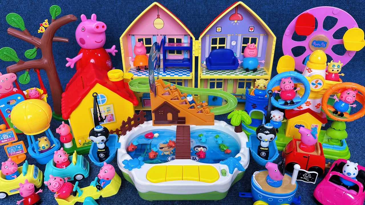 13 Minutes Satisfying with Unboxing Peppa Pig Ferris Wheel ＆ Slide Playground Toy Set | Review Toys