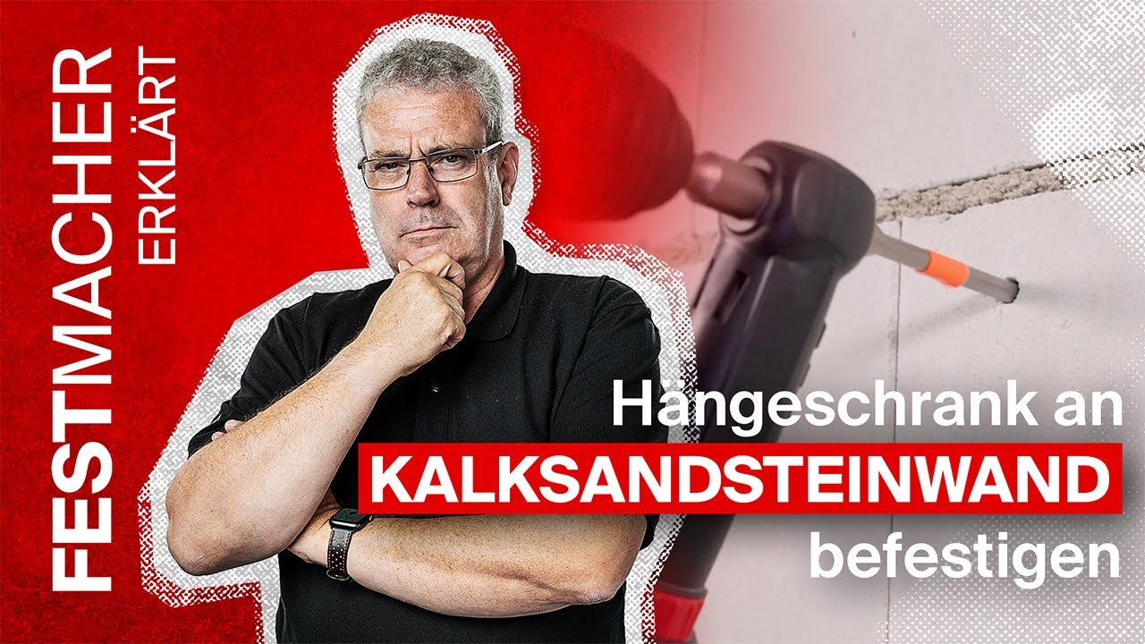 H&auml;ngeschrank sicher an Kalksandstein befestigen &ndash; Diese Produkte eignen sich am besten! 🔩🛠️