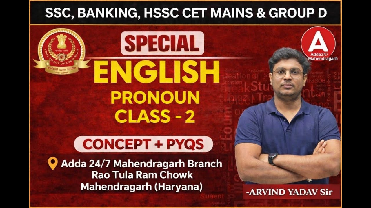 Complete Pronoun Topic || Chapter-wise  Practice Series .2 by Arvind Yadav sir | For #sscexam