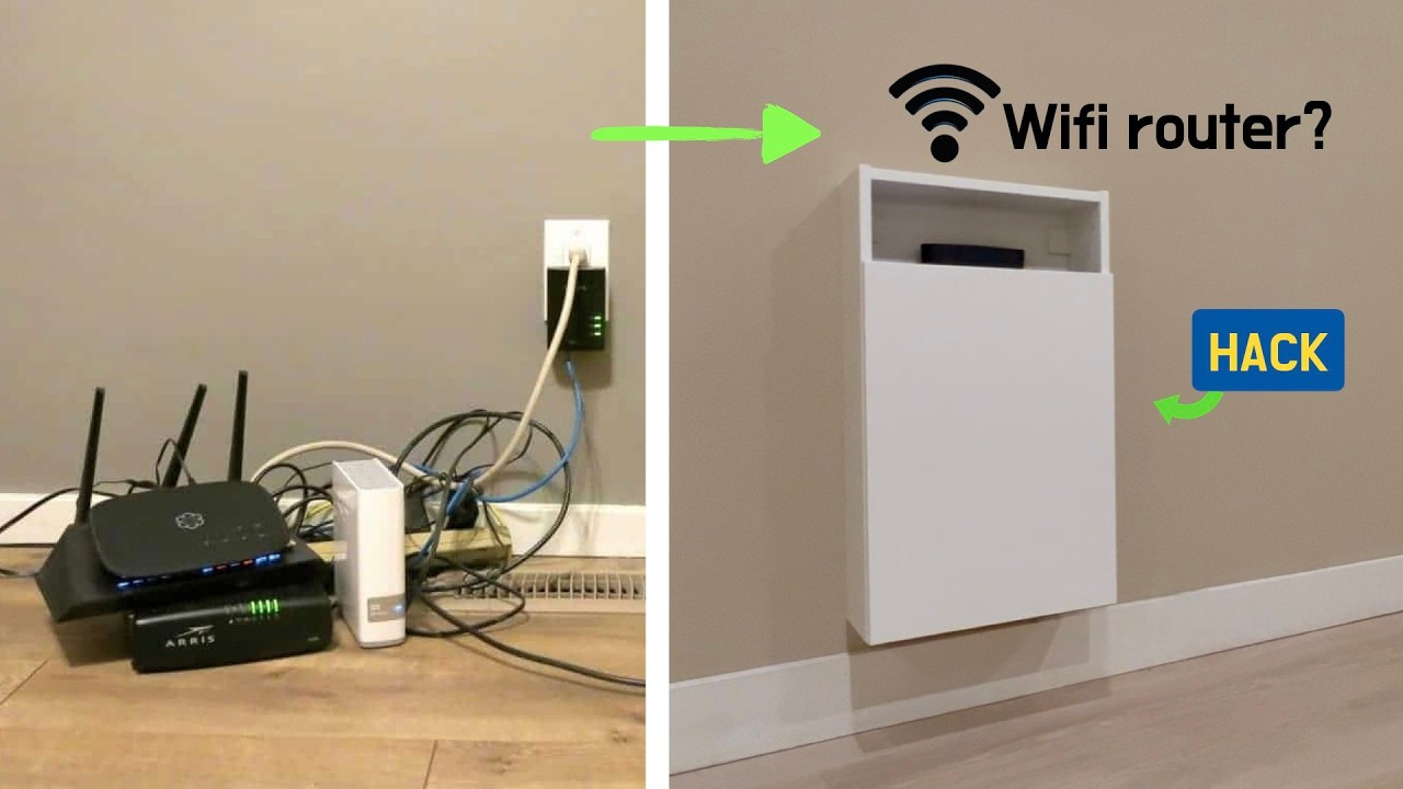 DIY Modem WiFi Router Station with IKEA ENHET Hack | Hidden Cables & Clean Look | Organization Tips