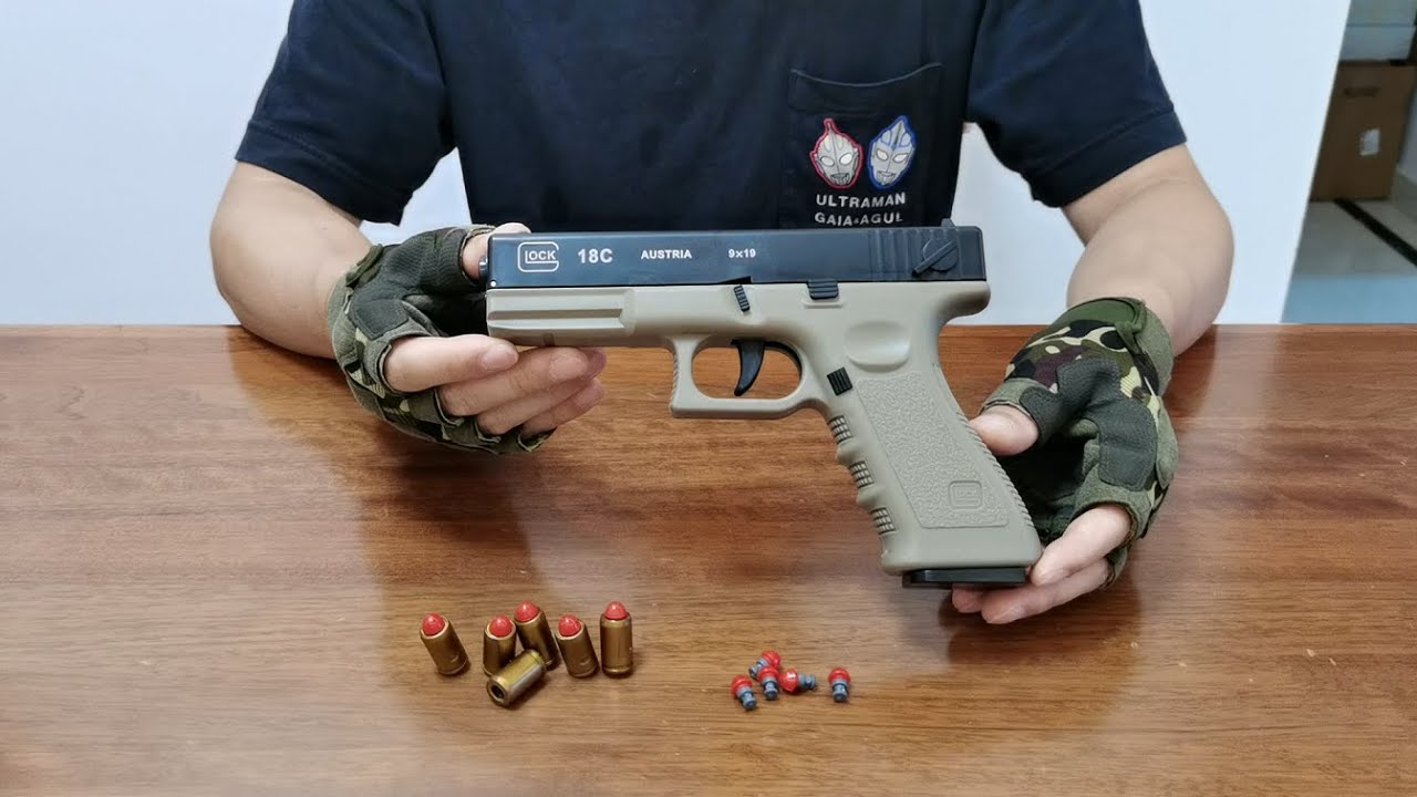 Glock Soft Bullet Blowback Toy Gun Unboxing 2022 - Automatic Shell Ejecting Pistol