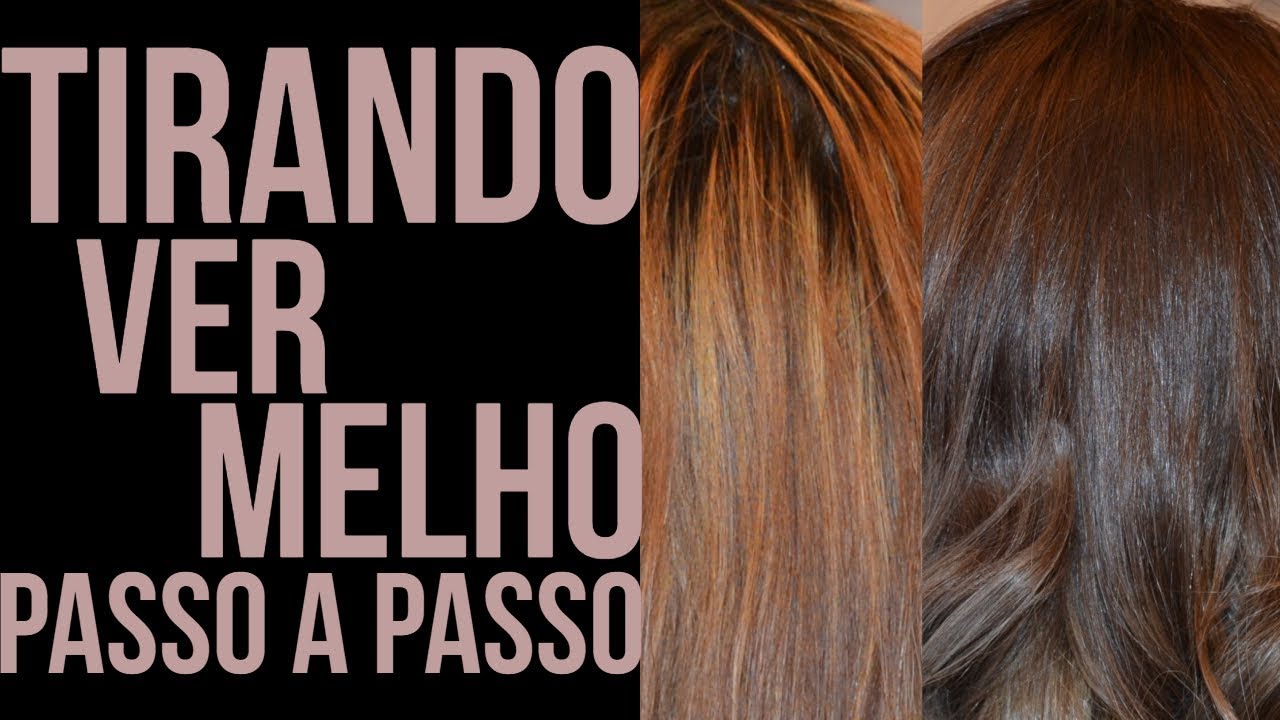 PASSO A PASSO Como TIRAR AVERMELHADO E LARANJA do Cabelo