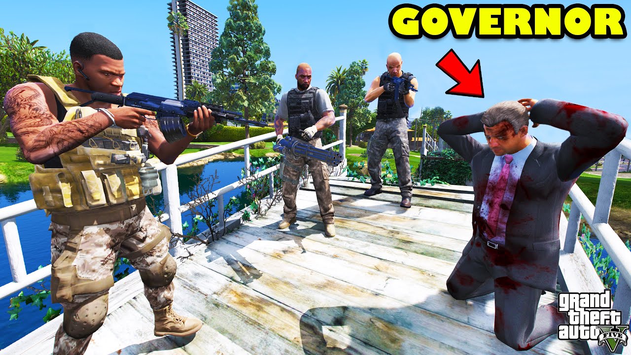 Franklin CHIEF of SPECIAL FORCE Kidnap GOVERNOR in GTA 5 | SHINCHAN and CHOP