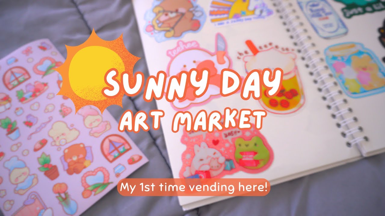 Vending at Sunny Day Art Market for the first time! ☀️ Market prep BTS | Small Business Vlog 𖤓