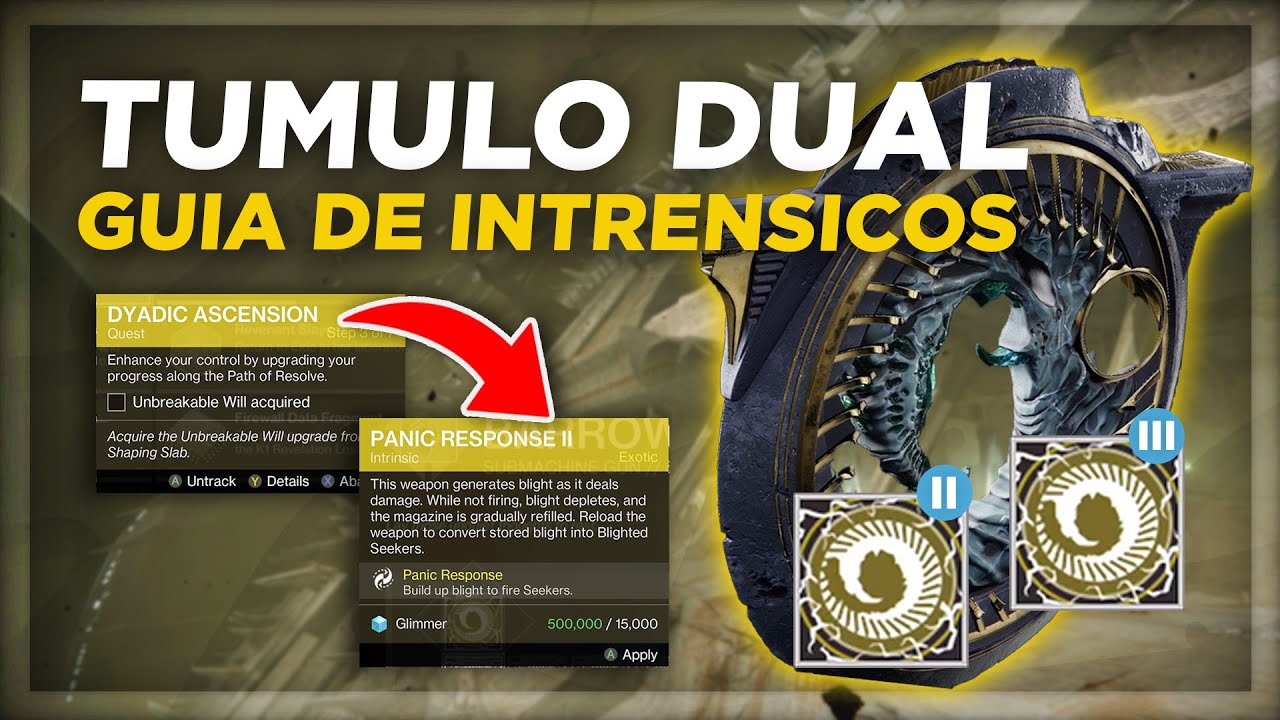 Destiny 2 - Como conseguir las mejoras Intrensicas de TUMULO DUAL/BARROW DYAD (Guia Rapida)