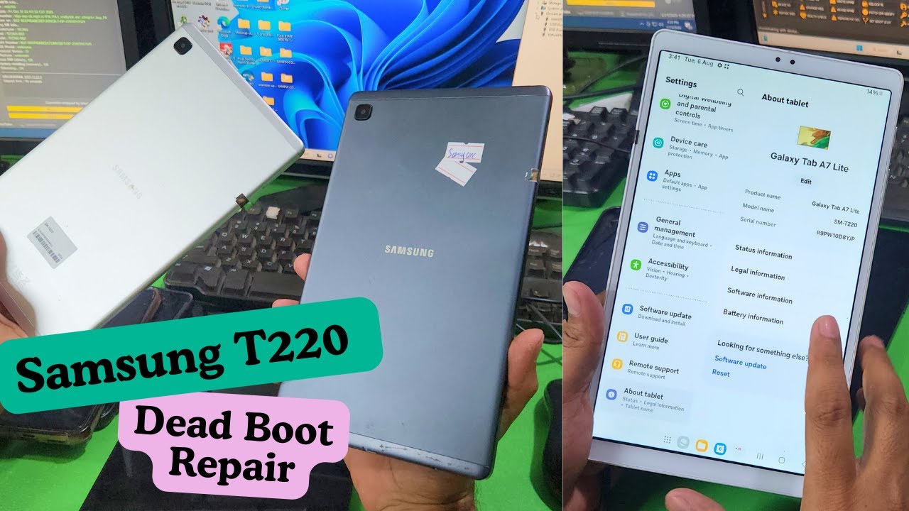 Samsung Tab A7 Lite T220 Dead After Flash -Dead Boot Repair Solution - samsung t220 dead boot repair