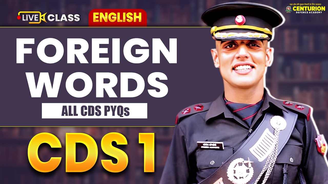 Most Repeated Foreign Words in CDS | PYQ Special Session | CDS 1 2026 English Live