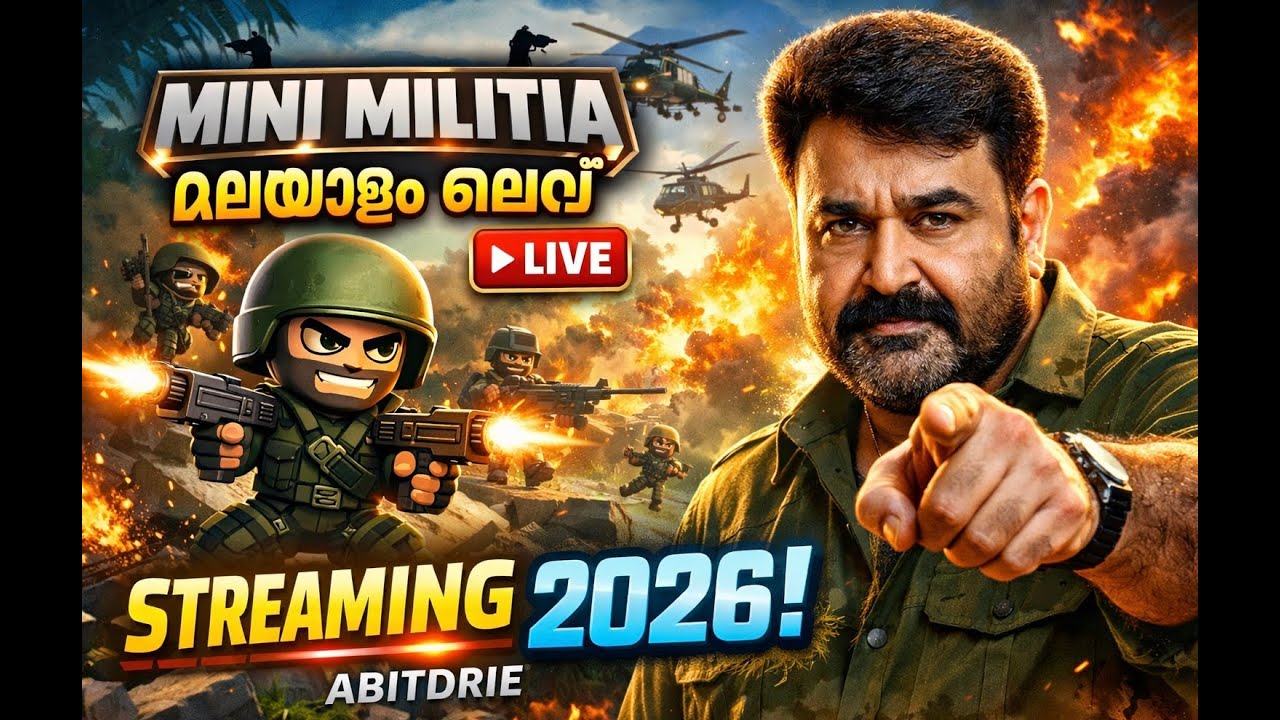 🔴 LIVE Mini Militia മലയാളം 🔥 Unlimited Custom Rooms | Join Now | Abitdrie