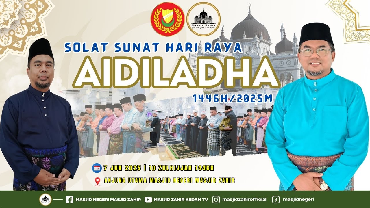 🔴SOLAT SUNAT HARI RAYA AIDILADHA 1446H/2025M 🗓 EDISI 07-06-2025 (SABTU) 10 ZULHIJJAH 1446H