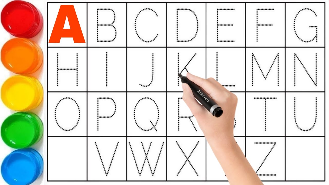 ABCD / От А до Я / Алфавит / Песенка про алфавит / набор для письма по пунктирным линиям для малышей