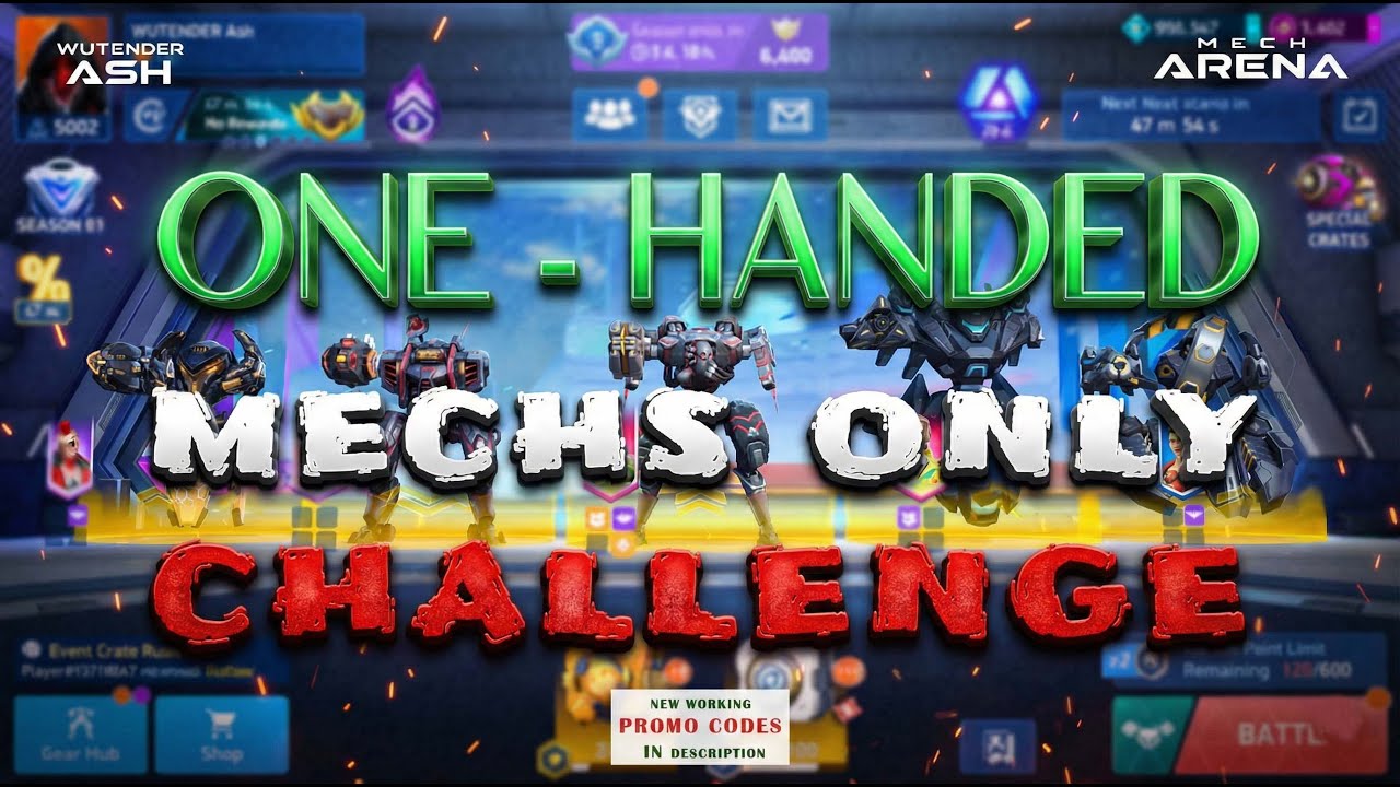 ONE - HANDED MECHS ONLY CHALLENGE | wutender ASH | #mecharena | #promocode | #shorts | #gameplay