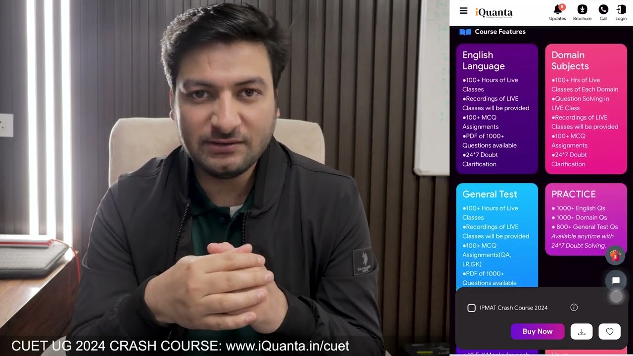 CUET UG 2025 Crash Course by iQuanta
