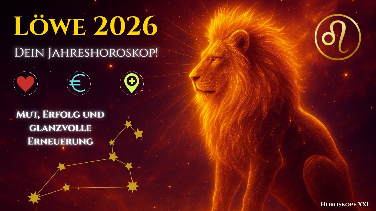 L&ouml;we Jahreshoroskop 2026 | Liebe, Beruf, Geld & Gesundheit &ndash; Mut, Erfolg und glanzvolle Erneuerung 🌞