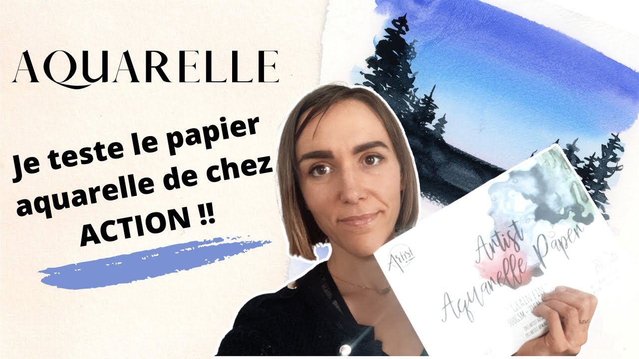 Papier aquarelle de chez Action: Le test !!