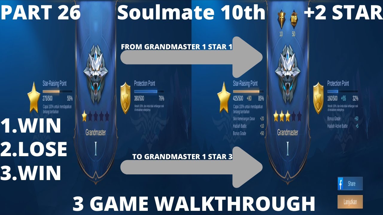 PART 26 PUSH RANK MOBILE LEGENDS (GRANDMASTER 1 STAR 1 - GRANDMASTER 1 STAR 3) NO COMMENTARY