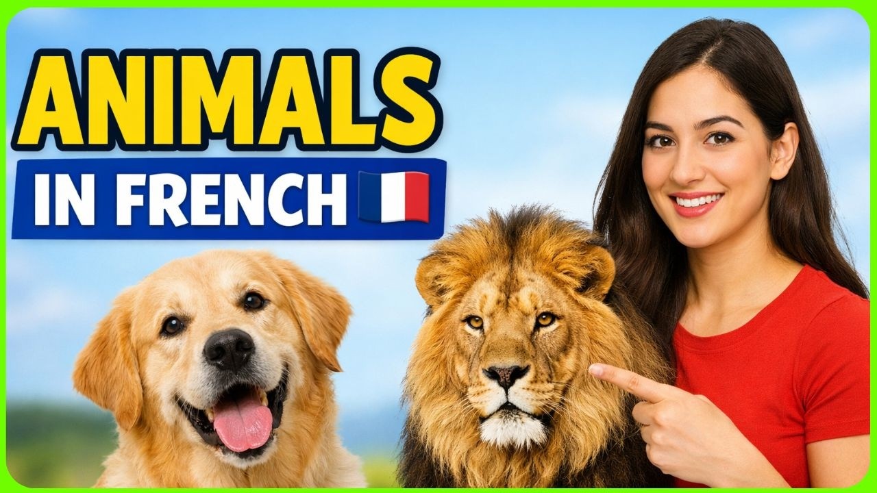French Animal Vocabulary for Beginners (A1) | Domestic, Wild & Pet Animals in French 🐶🐯