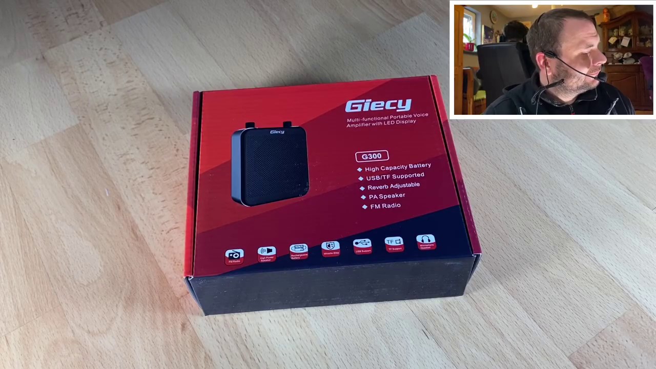 Giecy Sprachverstärker BT Lautsprecher 2800mAh Akku Mikrofon Stimmverstärker unboxing und Anleitung