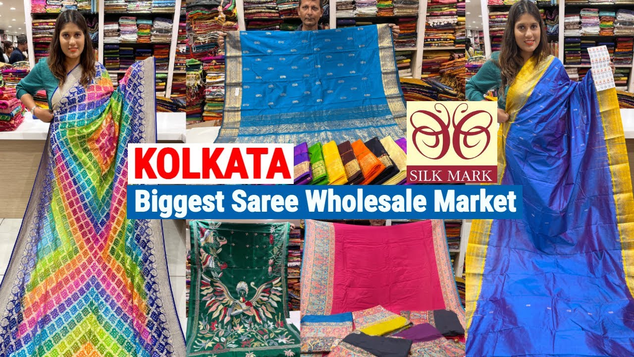 Anup Fabrics Barabazar Kolkata : Crepe/ Semi modal & Hand Kantha Tussar & Silk Saree with Silk Mark