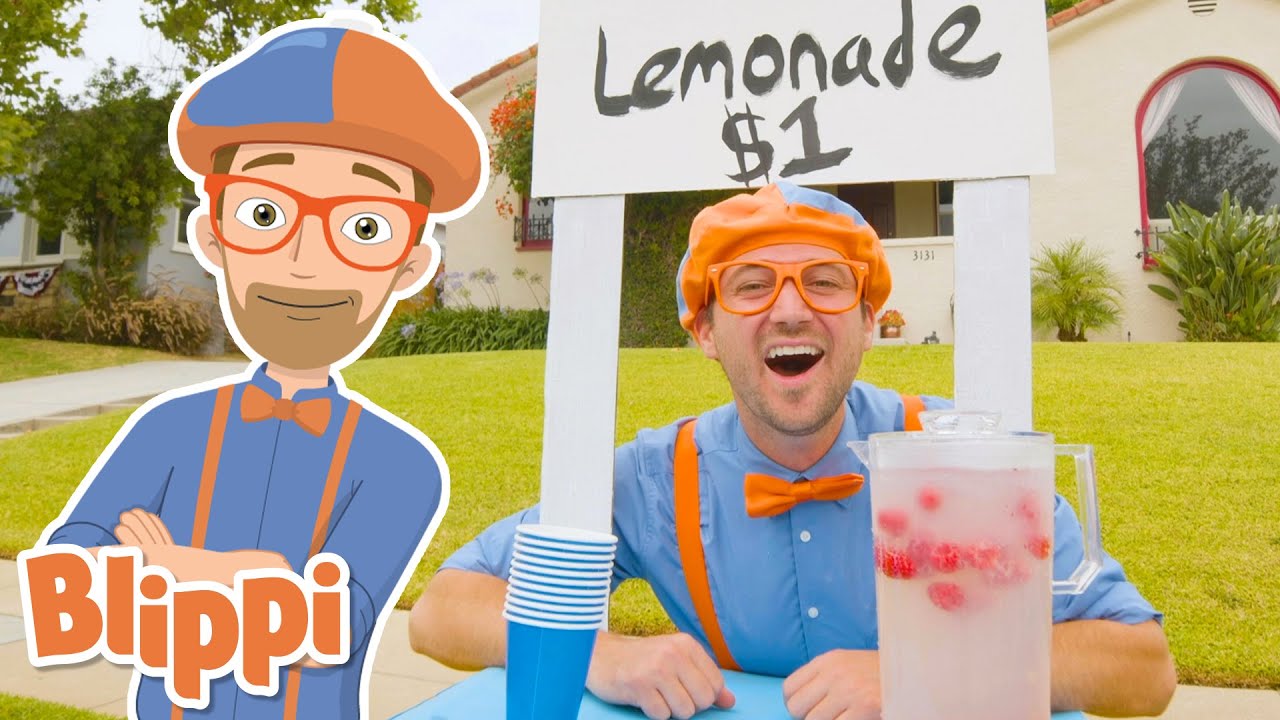 Blippi Lemonade Stand - Learn How To Make Lemonade | Fun Educational Videos For Toddlers