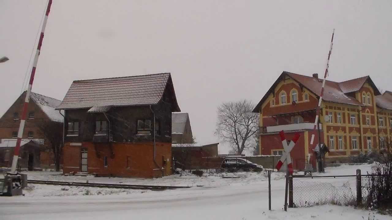 B&Uuml; Hadmersleben, Dampfzug im Schneesturm bei Klein Oschersleben
