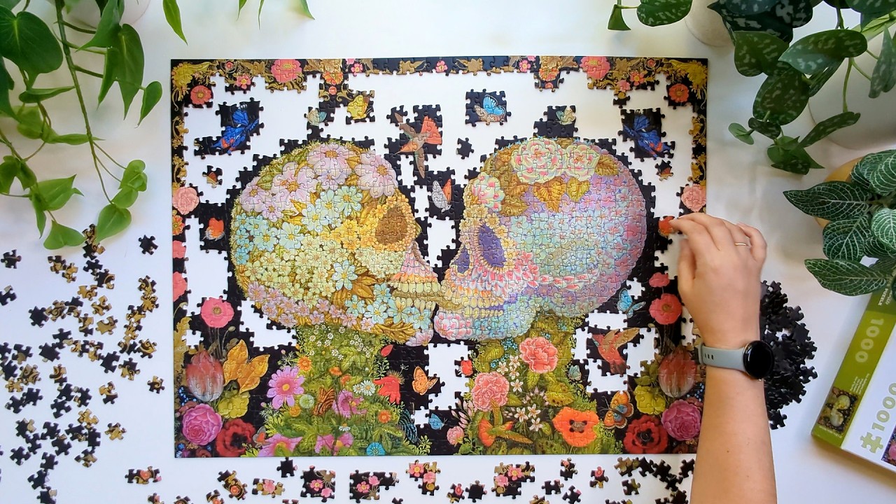 My favorite puzzle of the year? The Eternal Kiss Of Spring 1000-piece Pomegranate Puzzle Time-Lapse