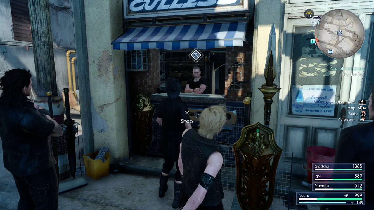 Final Fantasy 15 Get Better Weapons at Shop in Lestallum
