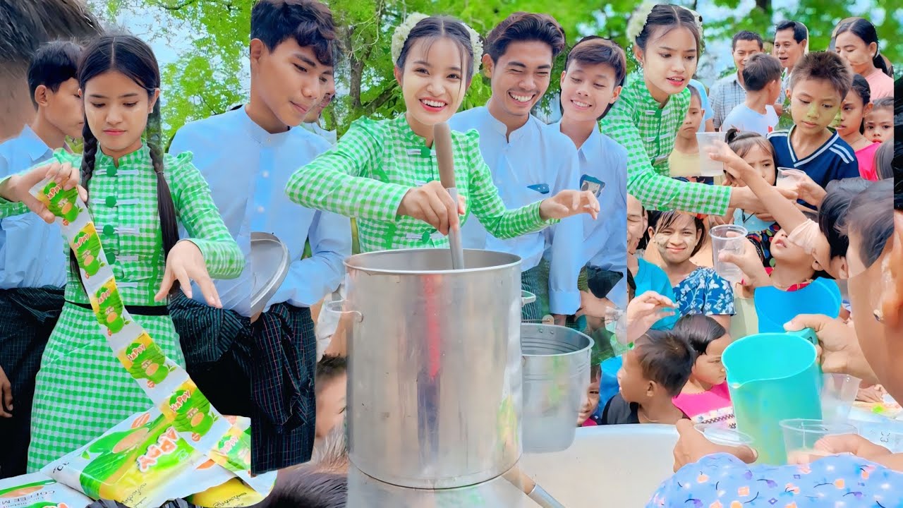 အလှူလုပ်တိုင်း တစ်မိသားစုလုံးကို လူမလောက်ဘူး ကြည်နူးစရာကြီး