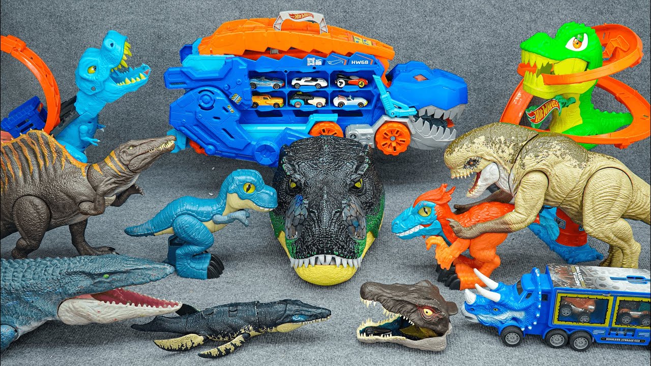 Jurassic World Unboxing Review | Devour T-Rex Spider Rex Mosasaurus Spinosaurus Atrociraptor | ASMR