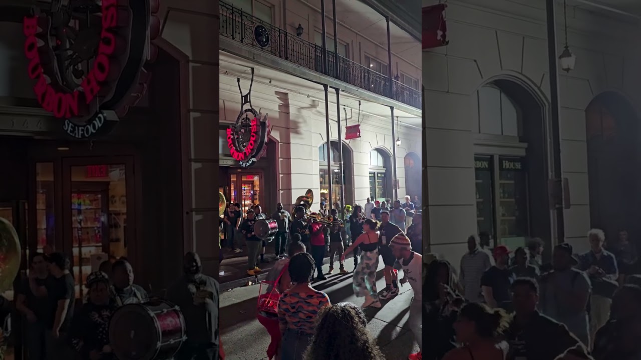 This is New Orleans! Epic Brass Band Street Performance on Bourbon Street 