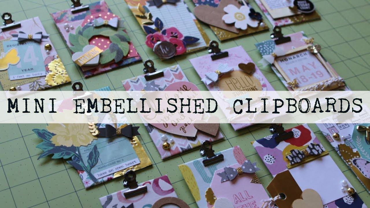 Mini Embellished Clipboards | Tutorial