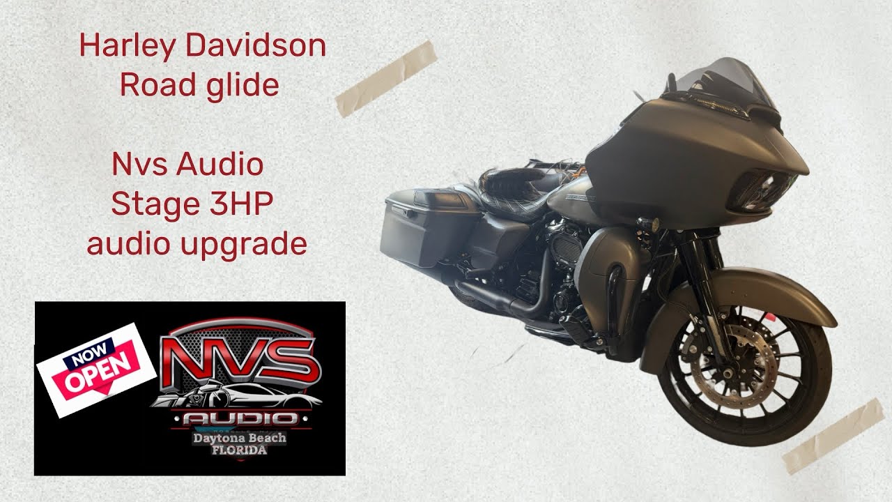 Мотоцикл Harley Davidson Road Glide к нам на модернизацию аудиосистемы NVS Audio Stage 3 с устано...