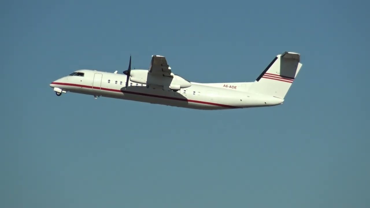 Abu Dhabi Aviation De Havilland Canada Dash-8-315 A6-ADE Take Off Malaga LEMG