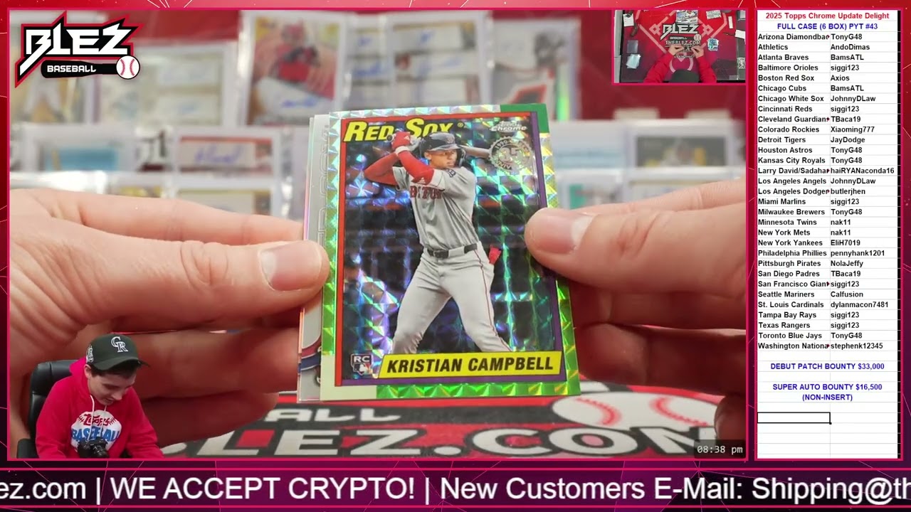 2025 Topps Chrome Update Delight FULL CASE BREAK Pick Your Team #43
