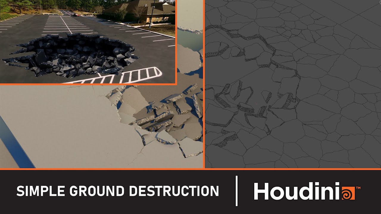 Houdini simple ground destruction