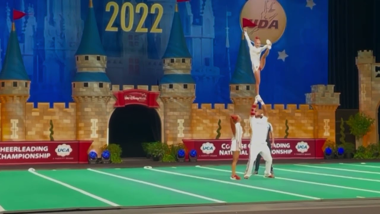 2022 Cheer Nationals Partner Stunt team Western Kentucky University Nick & Michaela