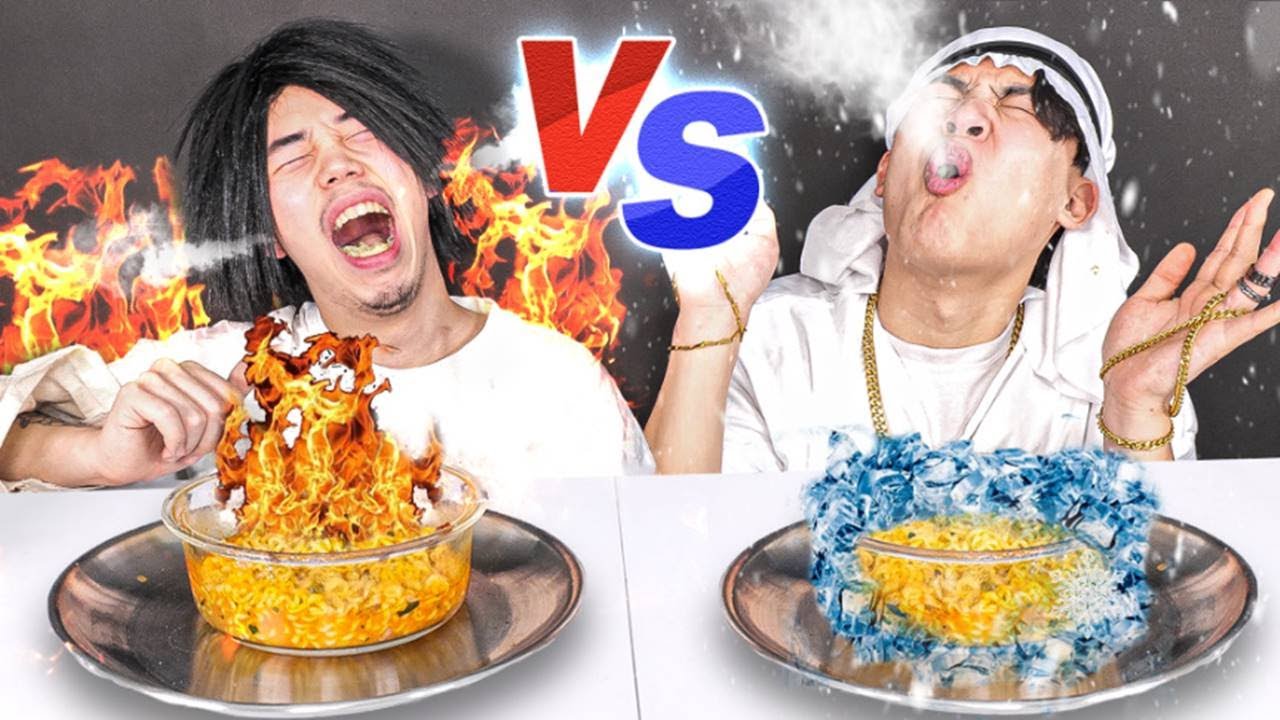 Hot VS Cold Food Challenge 뜨거운 차가운 음식 챌린지