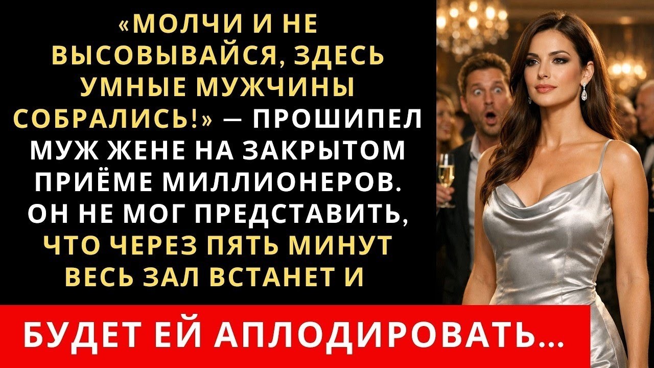«Молчи и не высовывайся, здесь умные мужчины собрались!», — прошипел муж жене на закрытом