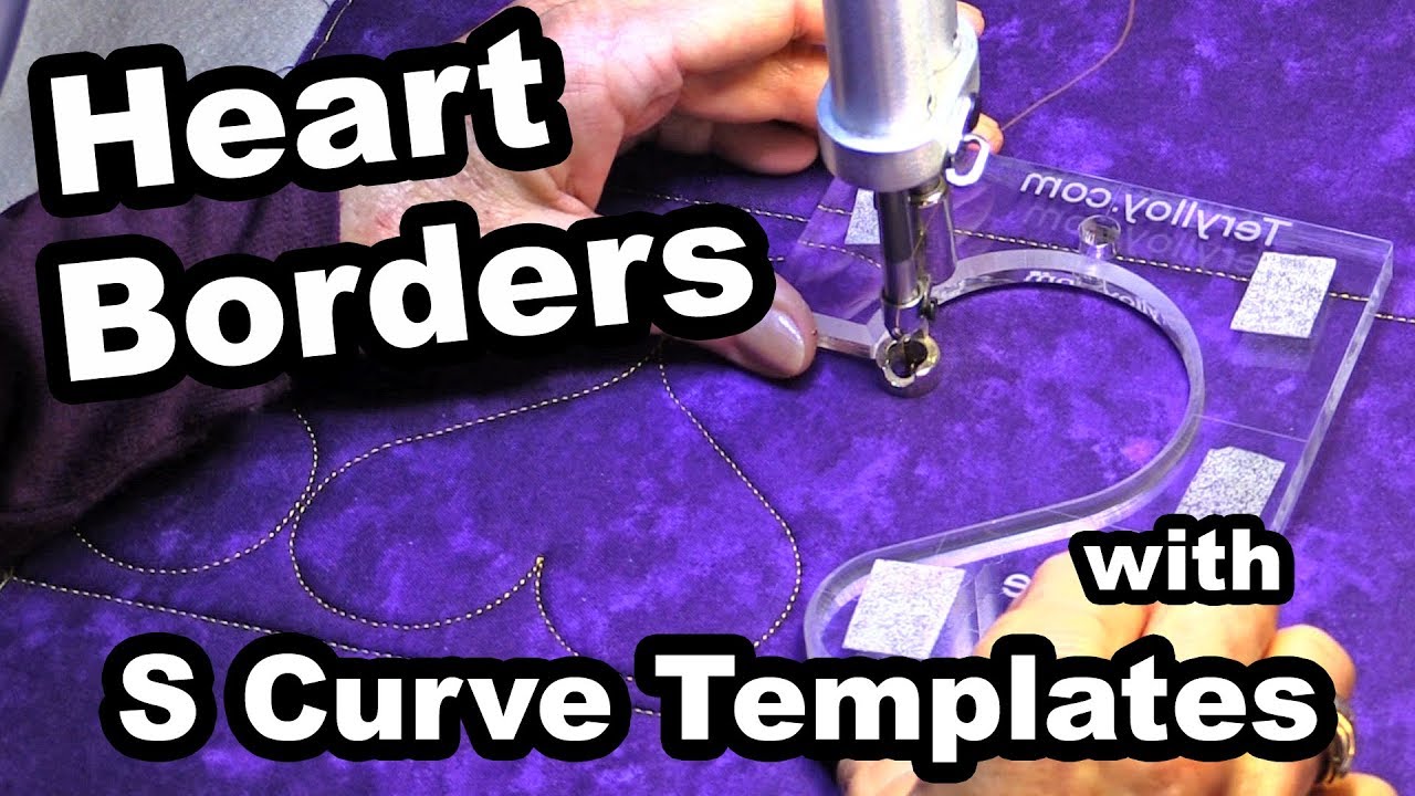 Heart Borders with S Curve Quilting Templates