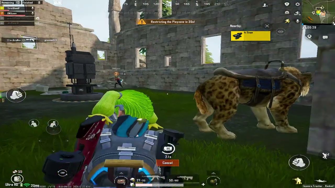 BGMI 3.9 UPDATE 120FPS IPAD VIEW 4k GAMEPLAY EMULATOR | RX 6600xt 8 GB + I5 11400f