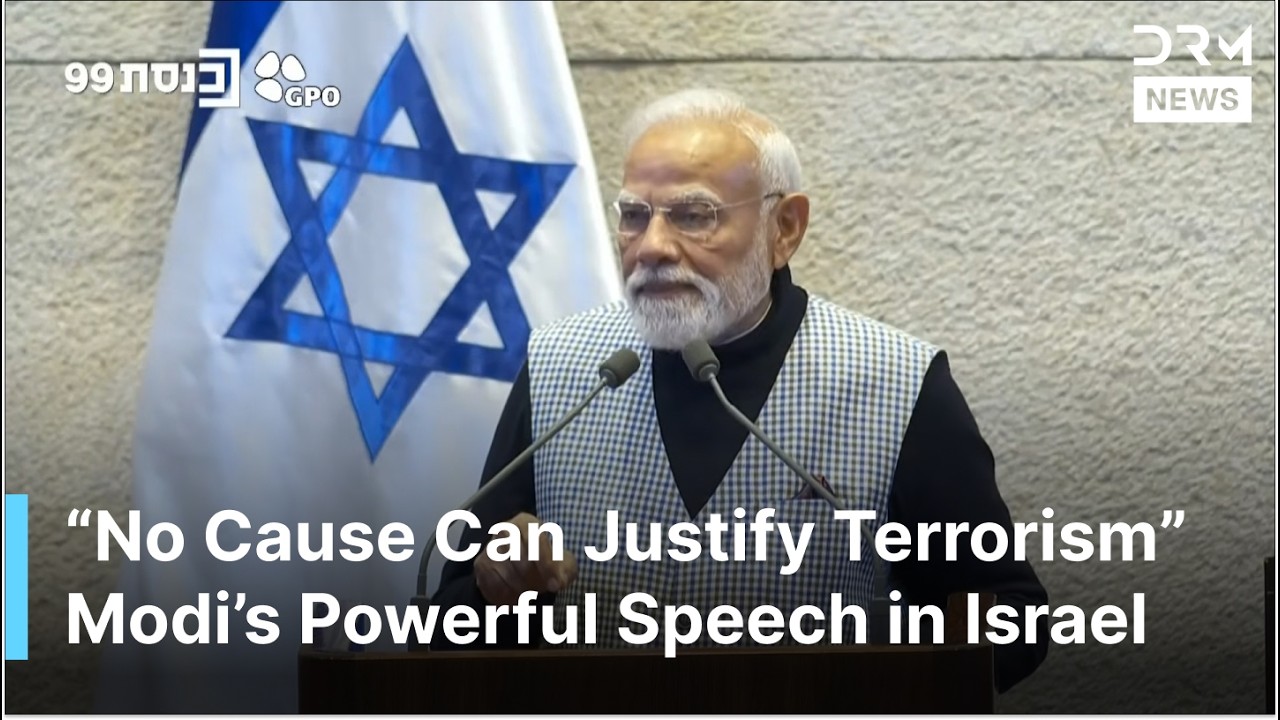 FULL SPEECH: Indian PM Modi Addresses Israel’s Knesset, Backs Israel, Slams Terrorism | AC1G