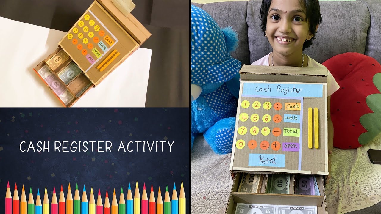 How to Make CASH REGISTER with Cardboard || Fun Activity for Kids