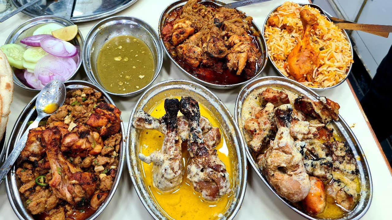 Old Delhi Ka Special TAWA CHICKEN Aur BUTTER CREAM TANDOORI CHICKEN with CHICKEN KABABI & BIRYANI.