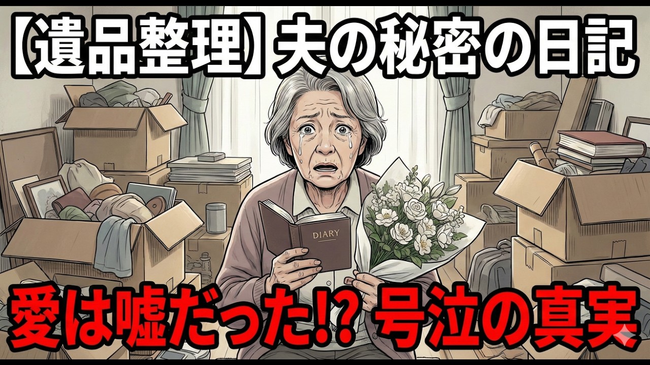 【熟年夫婦】葬儀の日に届いた差出人不明の花束。「愛していなかった」はずの夫が、余命宣告後に書き残した日記の中身に号泣…