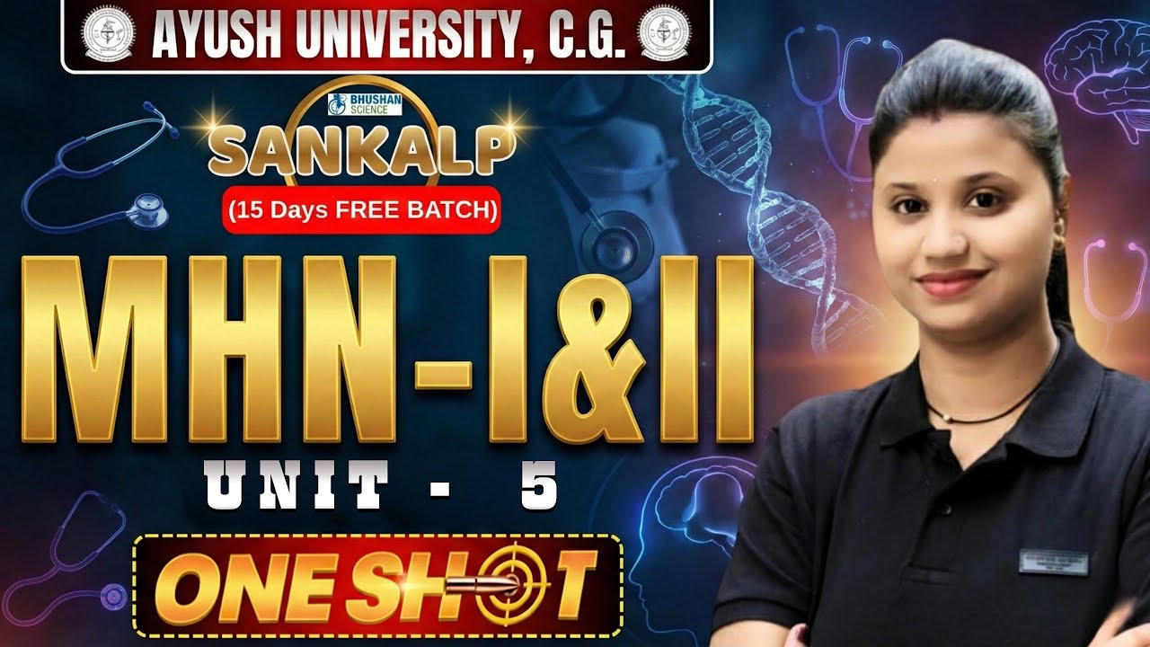 Mental Health Nursing (MHN) Unit 5 One Shot | Ayush University cg Exam 2026 |Psychiatric Nursing