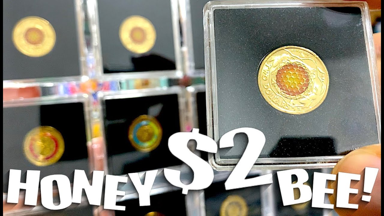 Finally scored these lovely honey bees! ... Australia $2 Honey Bee coloured coins from MR Roberts
