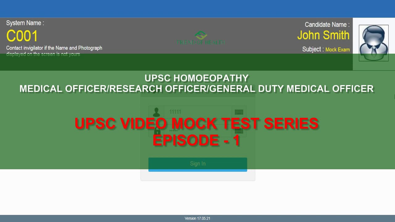 UPSC Video Mock Test Series | Episode - 1 | Anatomy & Materia Medica | UPSC MO/RO/GDMO Homoeopathy