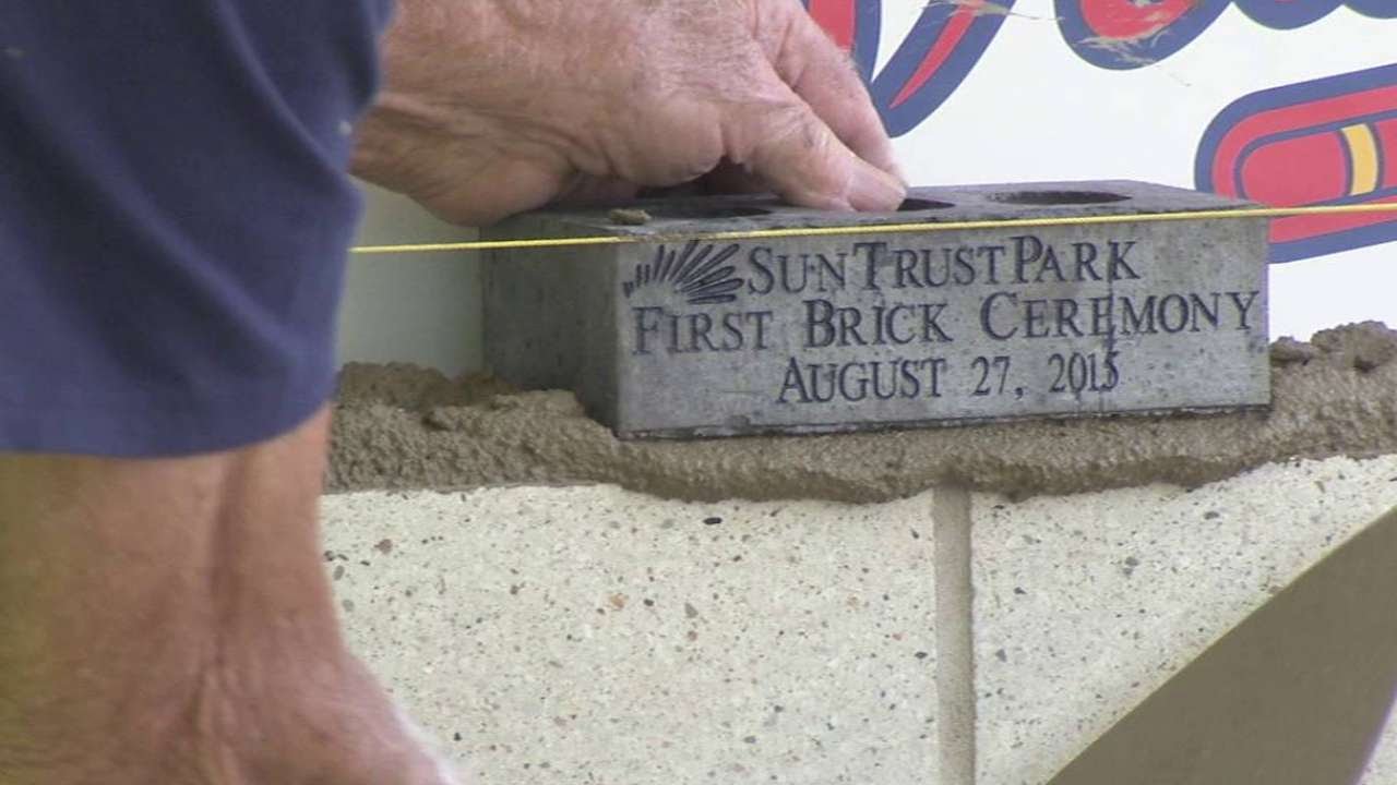 NYY@ATL: Braves lay first brick at SunTrust Park