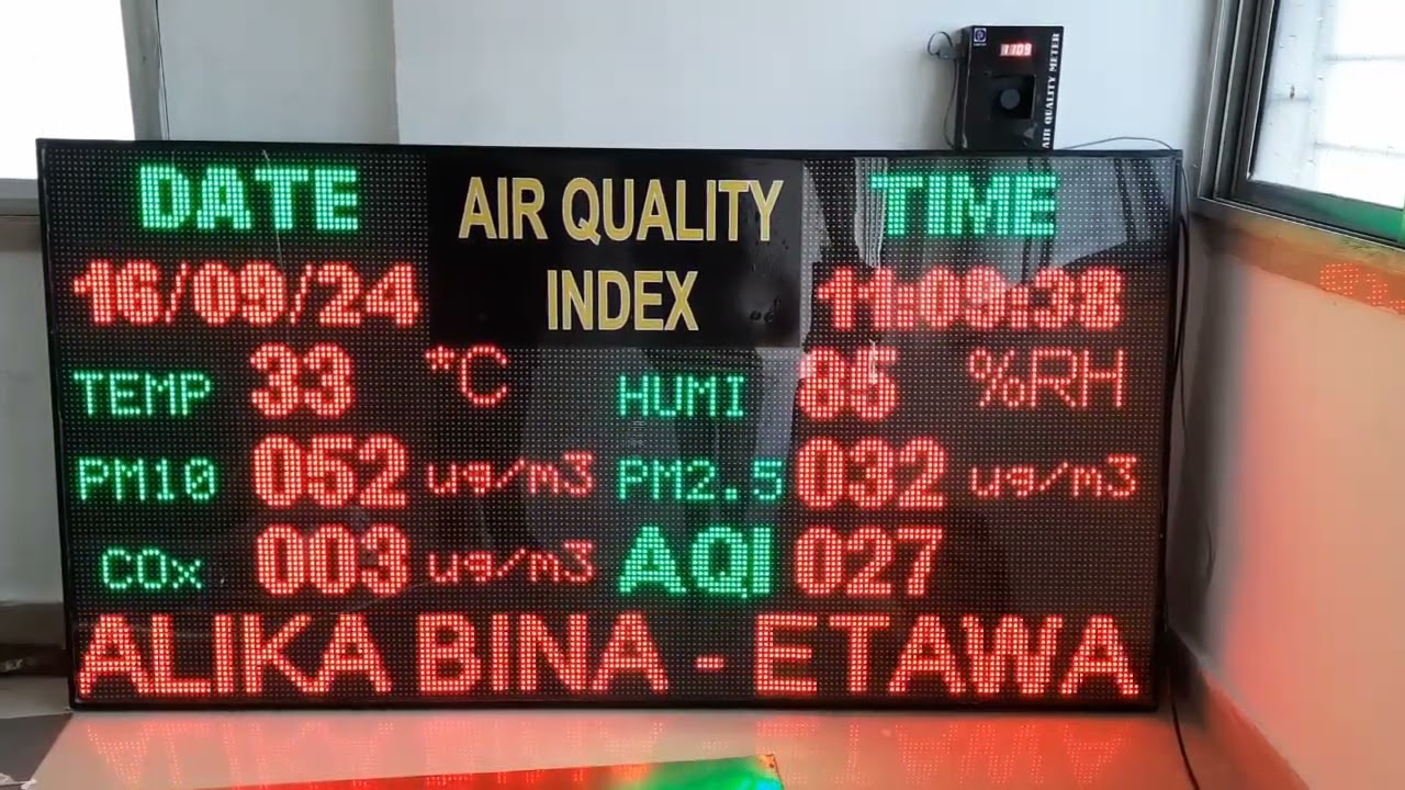 Air Quality Index Display II Pollution Parameter Display II Outdoor Display For showing Air Quality